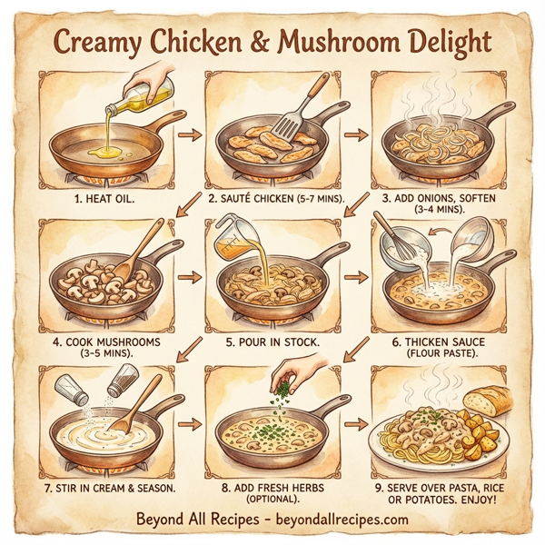 Creamy Chicken & Mushroom Delight instructions