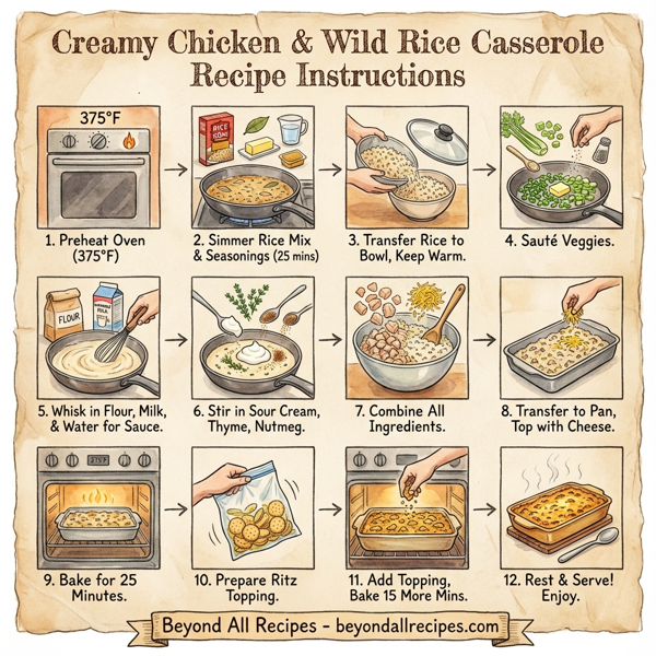 Creamy Chicken & Wild Rice Casserole instructions
