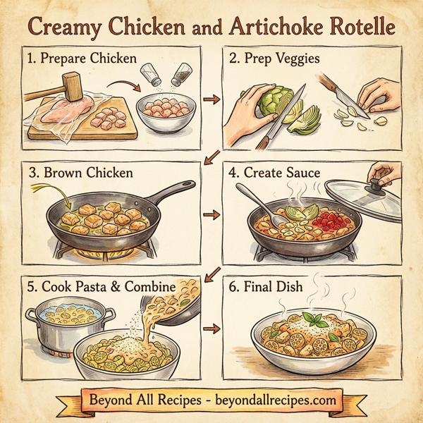 Creamy Chicken and Artichoke Rotelle instructions