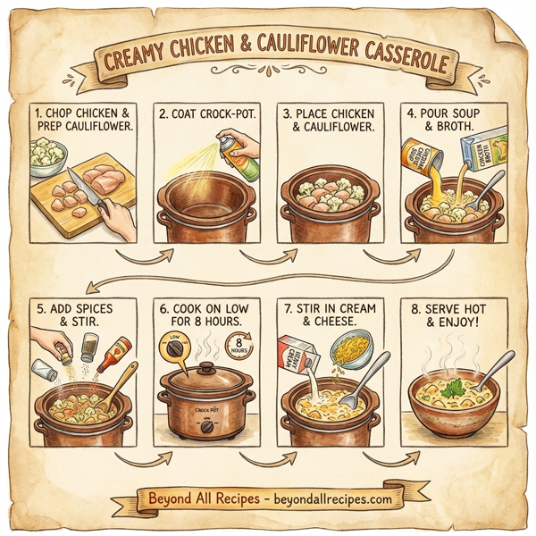 Creamy Chicken and Cauliflower Casserole instructions