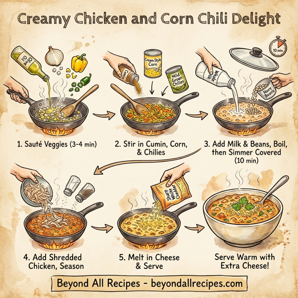 Creamy Chicken and Corn Chili Delight instructions