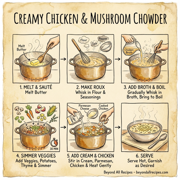 Creamy Chicken and Mushroom Chowder instructions