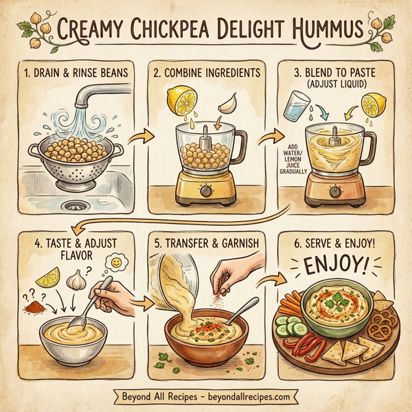 Creamy Chickpea Delight Hummus instructions