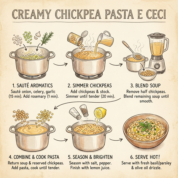 Creamy Chickpea Pasta E Ceci instructions