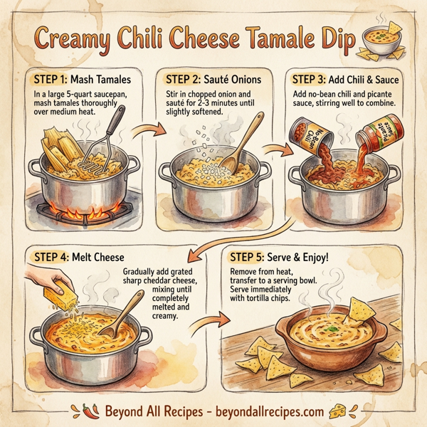 Creamy Chili Cheese Tamale Dip instructions