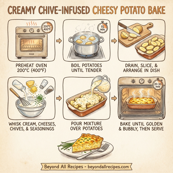 Creamy Chive-Infused Cheesy Potato Bake instructions