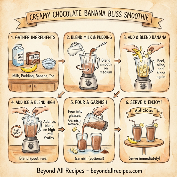 Creamy Chocolate Banana Bliss Smoothie instructions