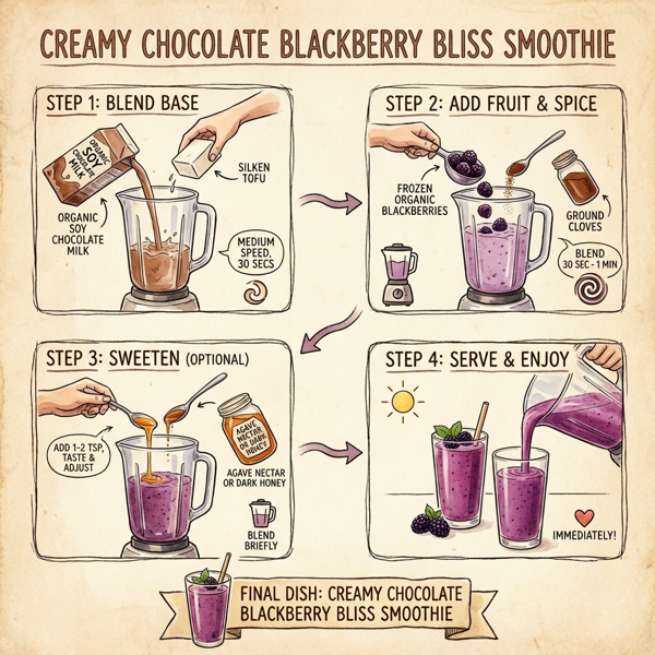 Creamy Chocolate Blackberry Bliss Smoothie instructions