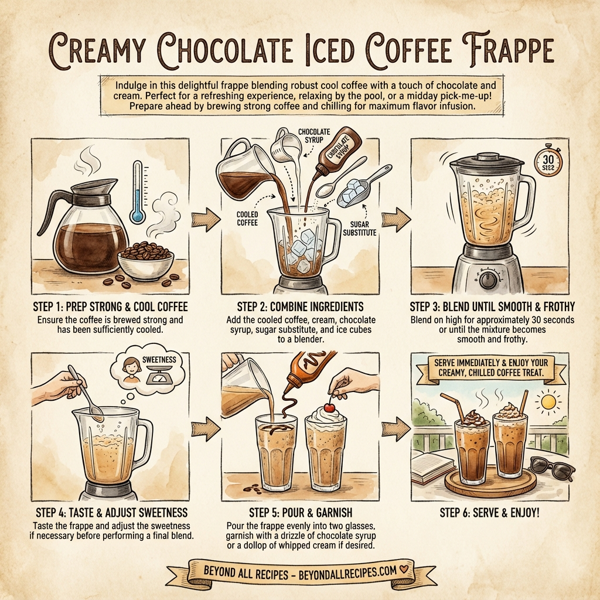 Creamy Chocolate Iced Coffee Frappe instructions