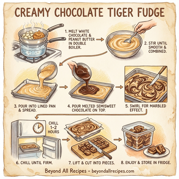 Creamy Chocolate Tiger Fudge instructions
