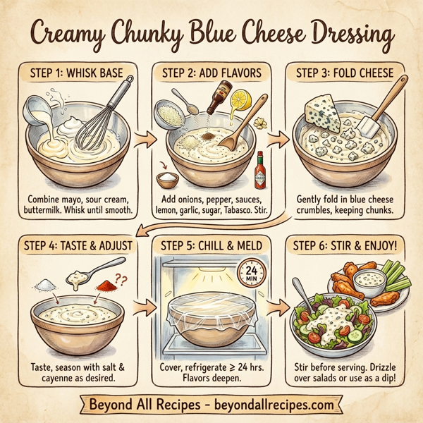 Creamy Chunky Blue Cheese Dressing instructions