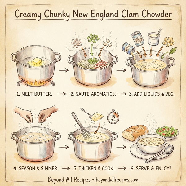 Creamy Chunky New England Clam Chowder instructions