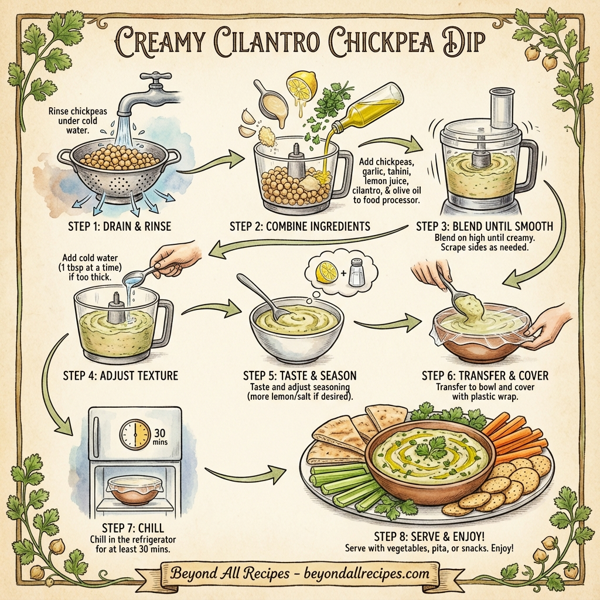 Creamy Cilantro Chickpea Dip instructions