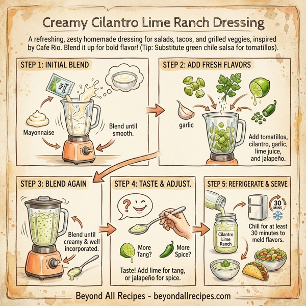 Creamy Cilantro Lime Ranch Dressing instructions