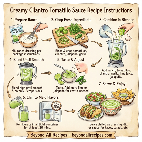 Creamy Cilantro Tomatillo Sauce instructions