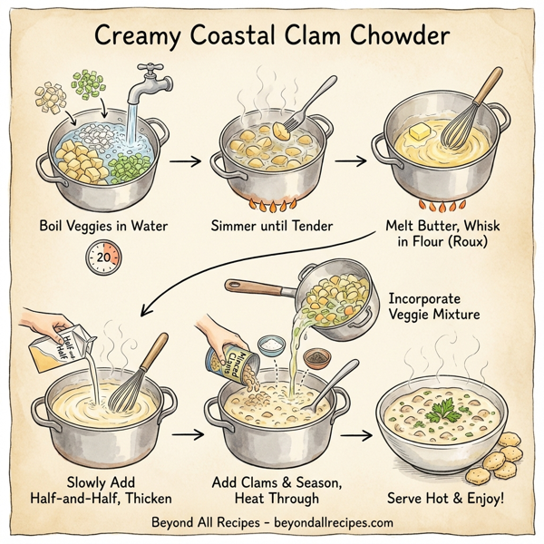 Creamy Coastal Clam Chowder instructions