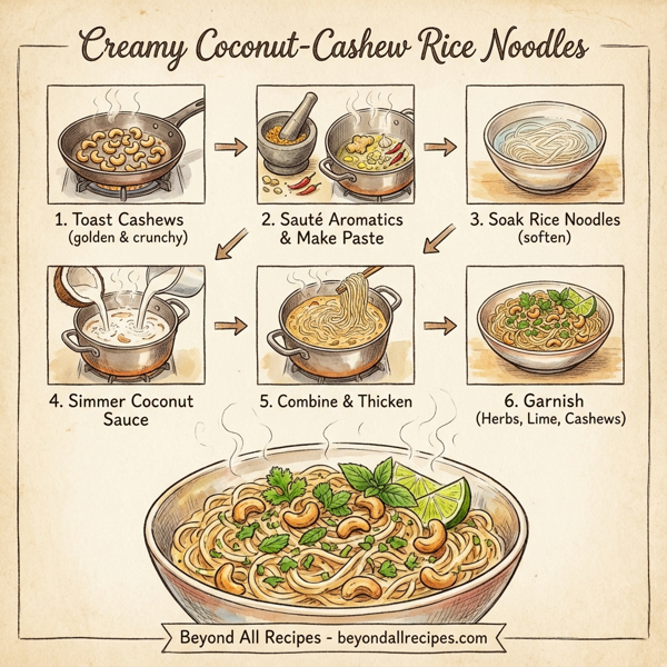 Creamy Coconut-Cashew Rice Noodles instructions