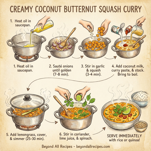Creamy Coconut Butternut Squash Curry instructions