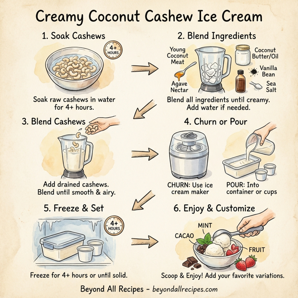 Creamy Coconut Cashew Ice Cream instructions