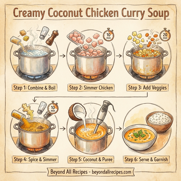 Creamy Coconut Chicken Curry Soup instructions