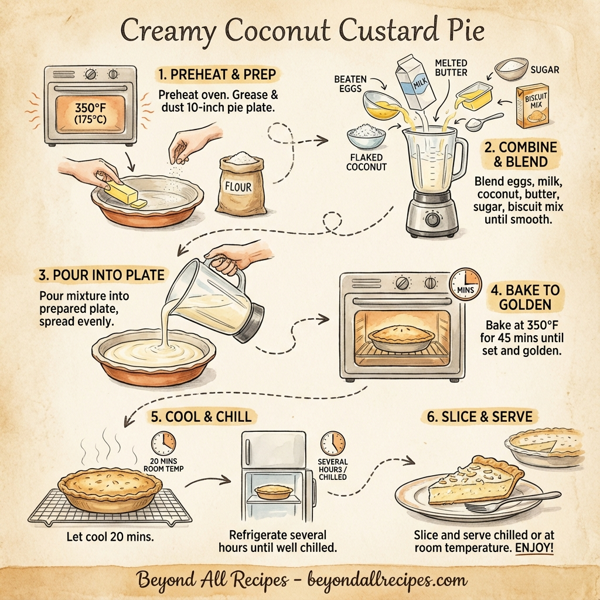 Creamy Coconut Custard Pie instructions