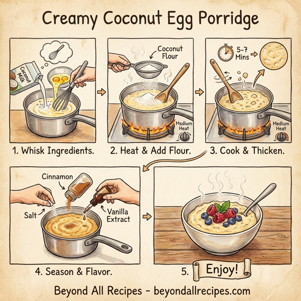 Creamy Coconut Egg Porridge instructions