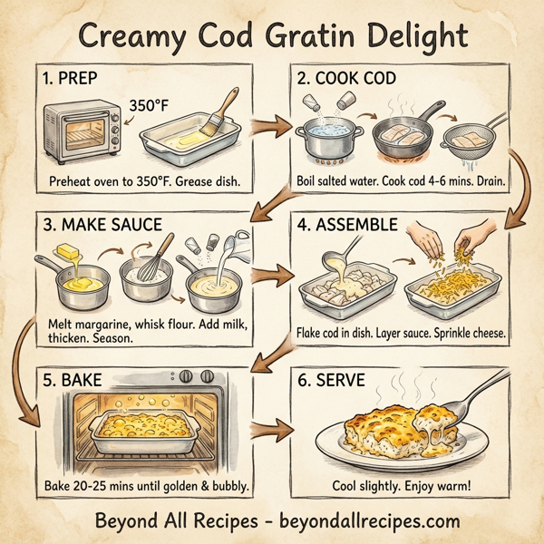 Creamy Cod Gratin Delight instructions