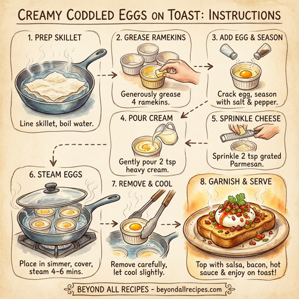 Creamy Coddled Eggs on Toast instructions