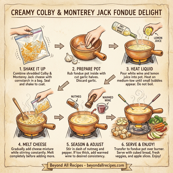 Creamy Colby & Monterey Jack Fondue Delight instructions