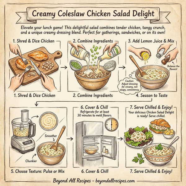 Creamy Coleslaw Chicken Salad Delight instructions
