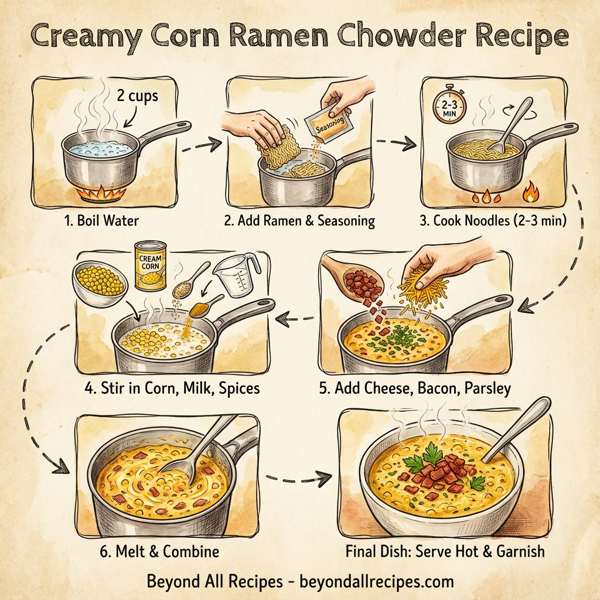 Creamy Corn Ramen Chowder instructions