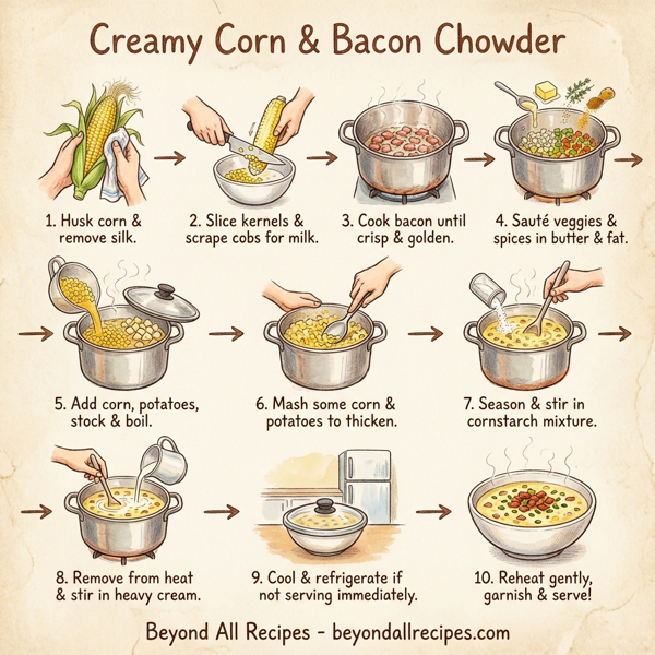Creamy Corn & Bacon Chowder instructions