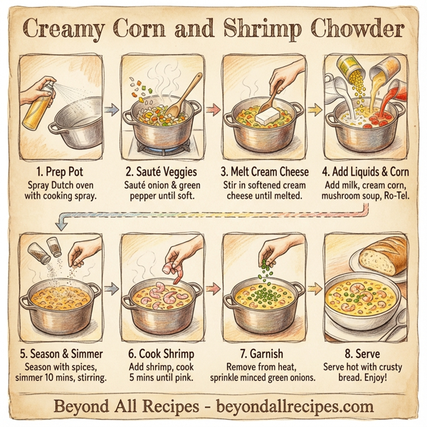 Creamy Corn and Shrimp Chowder instructions