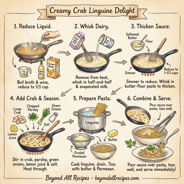 Creamy Crab Linguine Delight instructions
