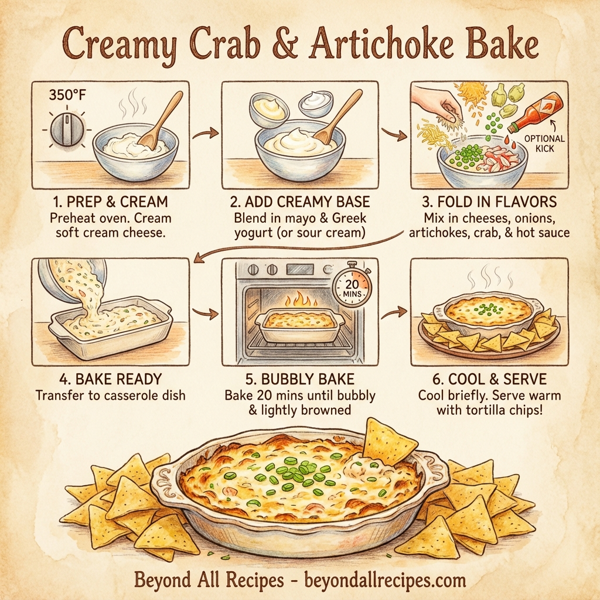 Creamy Crab & Artichoke Bake instructions