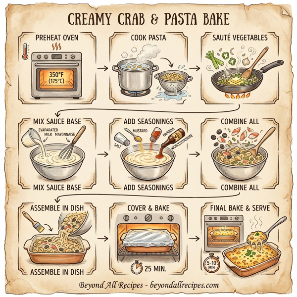 Creamy Crab & Pasta Bake instructions