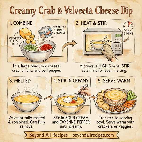 Creamy Crab & Velveeta Cheese Dip instructions
