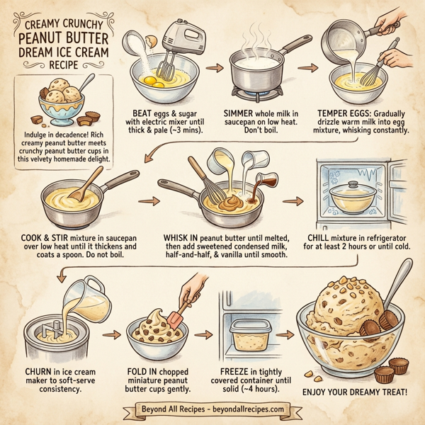 Creamy Crunchy Peanut Butter Dream Ice Cream instructions