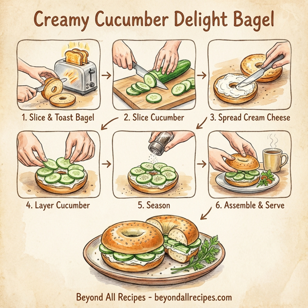 Creamy Cucumber Delight Bagel instructions