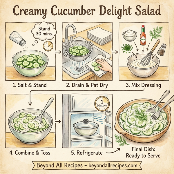Creamy Cucumber Delight Salad instructions