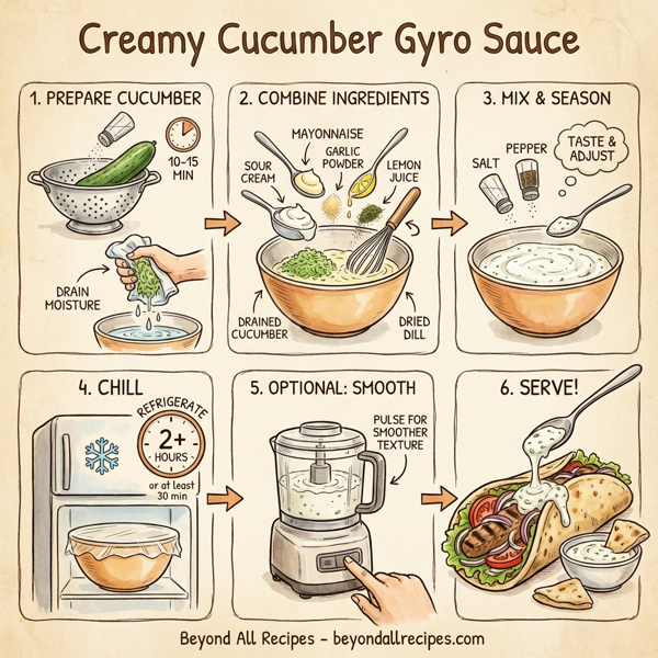 Creamy Cucumber Gyro Sauce instructions