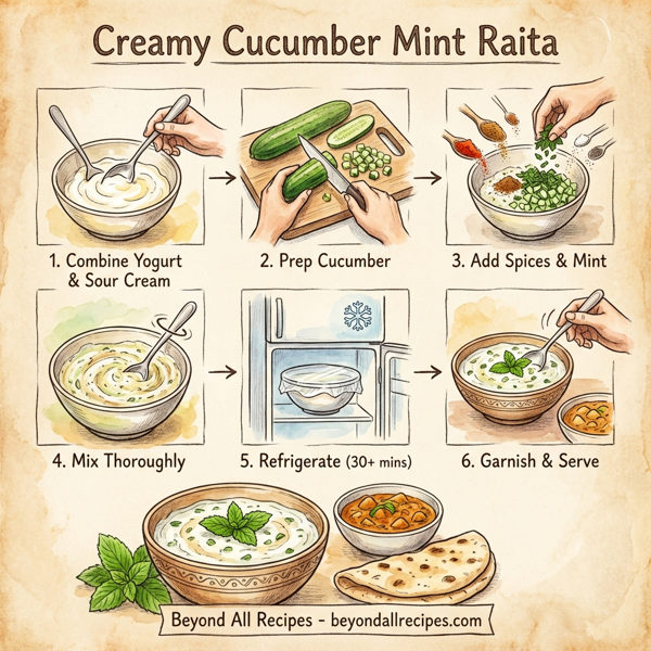 Creamy Cucumber Mint Raita instructions