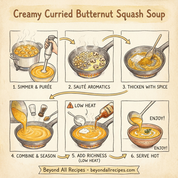 Creamy Curried Butternut Squash Soup instructions