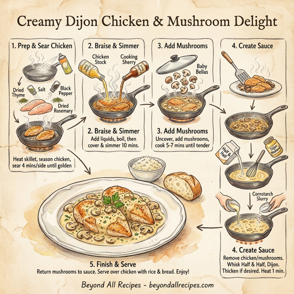Creamy Dijon Chicken & Mushroom Delight instructions