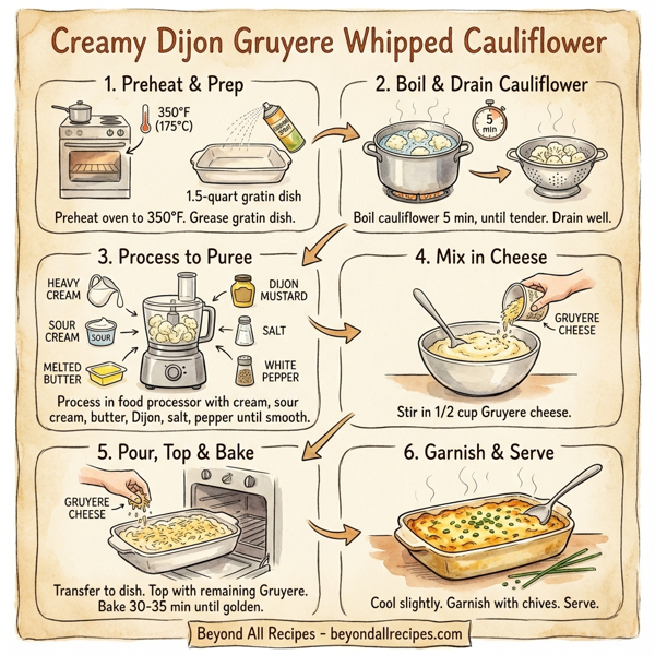 Creamy Dijon Gruyere Whipped Cauliflower instructions