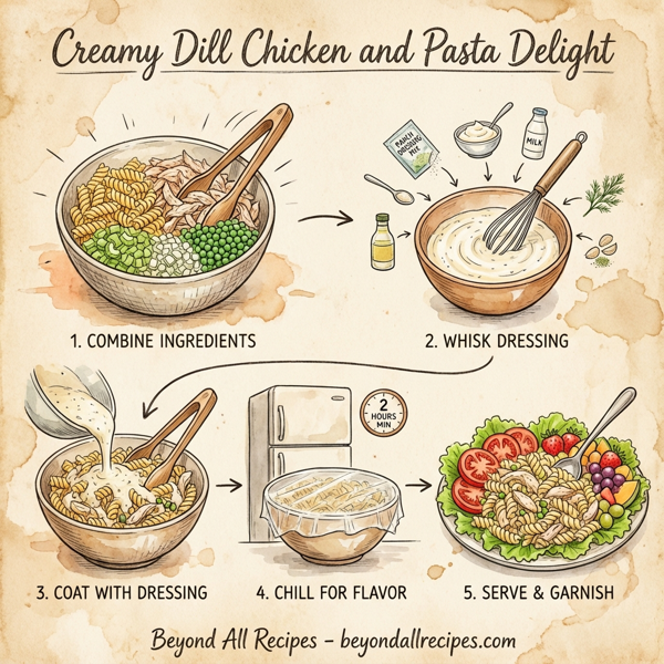 Creamy Dill Chicken and Pasta Delight instructions