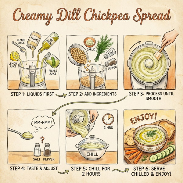 Creamy Dill Chickpea Spread instructions