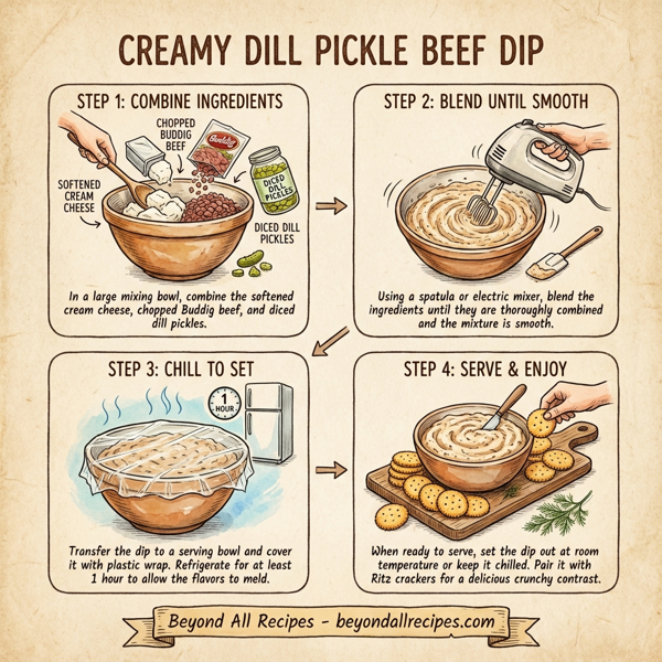 Creamy Dill Pickle Beef Dip instructions