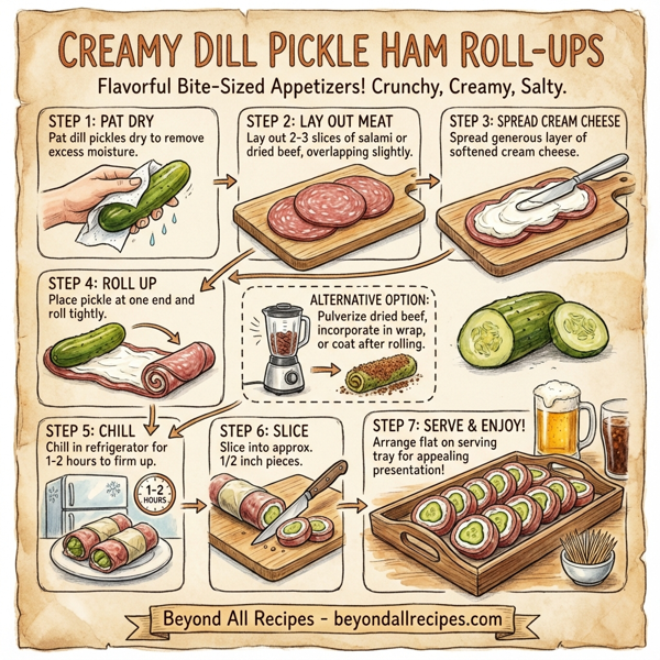 Creamy Dill Pickle Ham Roll-Ups instructions