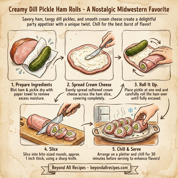 Creamy Dill Pickle Ham Rolls instructions